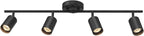 Globe Electric 64000012 30" 4-Light Track Lighting, Matte Black, Track Ceiling Light, Track Lighting Kit, Vintage, Ceiling Light Fixture, 4 Bulb Kitchen Light, Dining Light Fixture, Bulb Not Included