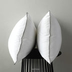 APSMILE Organic Feather Down Pillows Set of 2, Queen Size Bed Pillows for Sleeping with 100% Cotton Cover, 3-Chamber Hybrid Feather Down Core Pillow Surrounded by Polyester, 20x30 Inches