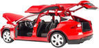 Toy Car Model X, Pull Back Car Toys Alloy Vehicles with Lights and Sound 1:32 Scale Model Car (Red)