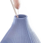 Chive ‘Frost’ Ceramic Flower Vase — Set of 6 Beautiful Small Bud Vases for Flowers & House Plants — Perfect Shelf Centerpieces and Living Room Decor — Blue Gray