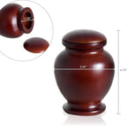 Elegant Wood Vase Urns for Human Ashes Adult,for Adults up to 200lbs, Cremation urn (Oval)