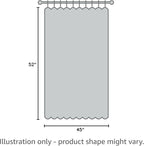 MIULEE Linen Texture Curtains for Bedroom Solid 100% Blackout Thermal Insulated Dusty Blue Curtains Grommet Room Darkening Drapes Luxury Decor for Living Room Nursery 52x45 Inch (2 Panels)