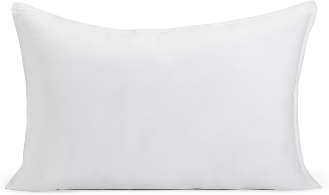 Amazon Basics Down Alternative Pillows, Soft Density for Stomach and Back Sleepers, Queen - Pack of 2, White, 30 in L x 20 in W