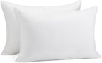 Amazon Basics Down Alternative Pillows, Soft Density for Stomach and Back Sleepers, Queen - Pack of 2, White, 30 in L x 20 in W