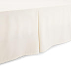 Amazon Basics Lightweight Pleated Bed Skirt, Full, Off White, Solid