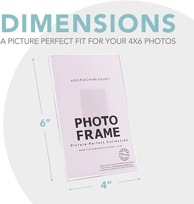 4x6 Clear Acrylic Picture Frame Magnet; Magnetic Acrylic Photo Frames (10)