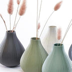 Chive ‘Frost’ Ceramic Flower Vase — Set of 6 Beautiful Small Bud Vases for Flowers & House Plants — Perfect Shelf Centerpieces and Living Room Decor — Assorted Colors