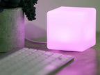 Mr.Go Rechargeable LED Color-Changing Light Cube 8", Dimmable Soothing Mood Lamp with Remote, 16 RGB Colors 4 Modes, Waterproof Cube Lights for Home Patio Party Accent Ambient Decorative Lighting