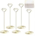 12pcs Unique Table Number Holders with 14pcs Place Cards, Table Number Stands, Picture Clips Name Card Photo Holder for Wedding Birthday Party Baby Shower
