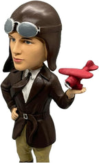 Amelia Earhart Collectible Aviation Bobblehead, Premium Polyresin Statue, Historical Woman Explorer and Pilot