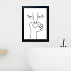 Funny Bathroom Wall Decor Black and White Bathroom Wall Art Framed Toliet Art Print Painting Decor Artwork