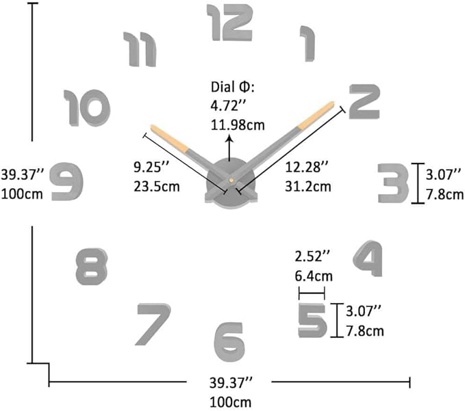 VANGOLD Wall Clock for Living Room Decor