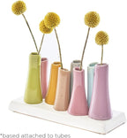 Chive - Pooley 2, Ceramic Flower Vase, 8-Tube Shape (Magenta Pink)