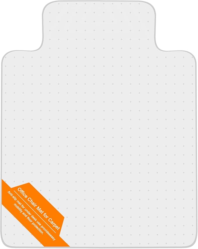 Heavy Duty Chair Mat for Carpet,46"x60" Office Floor Mat for Carpeted Floors,Under Desk Mat for Low Pile Carpet,Mat for Office Chair on Carpet