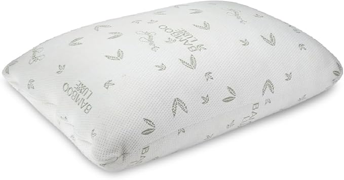 Bed Pillow for Sleeping | Cooling Shredded Memory Foam | Adjustable to Soft - Firm | Removable and Washable Cover | Pillow for Back Or Side Sleepers | Standard Pack of 2