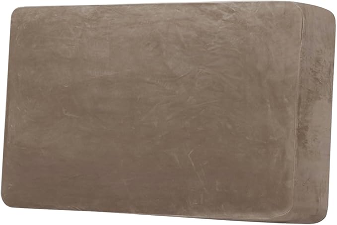 H.VERSAILTEX Velvet Stretch Individual Cushion Cover Plush Cushion Slipcover for Loveseat Sofa Furniture Protector Seat Cushion Sofa Cover (1 Piece Loveseat Cushion Cover, Mocha)