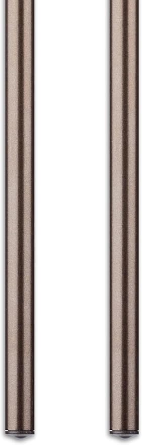 Curtain Wand - Aluminum Curtain and Drapery Pull Rod with Stainless Steel Hardware for Curtains, Draperies, and Room Divider Curtains - 48 Inches, Metallic Bronze - Pack of 2