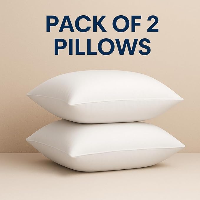 18x18 Throw Pillow Inserts Set of 2 – Decorative Feather Down Cushion Pads for Couch, Sofa & Bed, White Square Pillow Inserts, Machine Washable