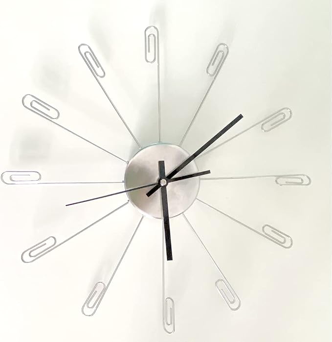 Mollytek Wall Clock Photo Collage Photo Wall Clock with Pictures Around It Wall Mounted Photo Display Clock with 16 Photo Clips for Hanging Prints, Instax, Polaroid, Holiday Cards,Artwork