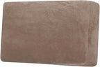 H.VERSAILTEX Velvet Stretch Individual Couch Cushion Cover Plush Slipcover for Loveseat Sofa Furniture Protector Seat Cover (1 Piece Loveseat Cushion Cover, Taupe)