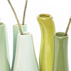 Chive - Pooley 2, Ceramic Flower Vase, 8-Tube Shape (Chartreause)