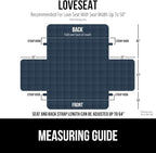 GORILLA GRIP Patented Waterproof Slip-Resistant 50” Loveseat Protector Cover, for Leather or Fabric Couch Cushion, Large Microsuede Furniture Covers Dogs Pets Machine Washable Slipcover, Navy