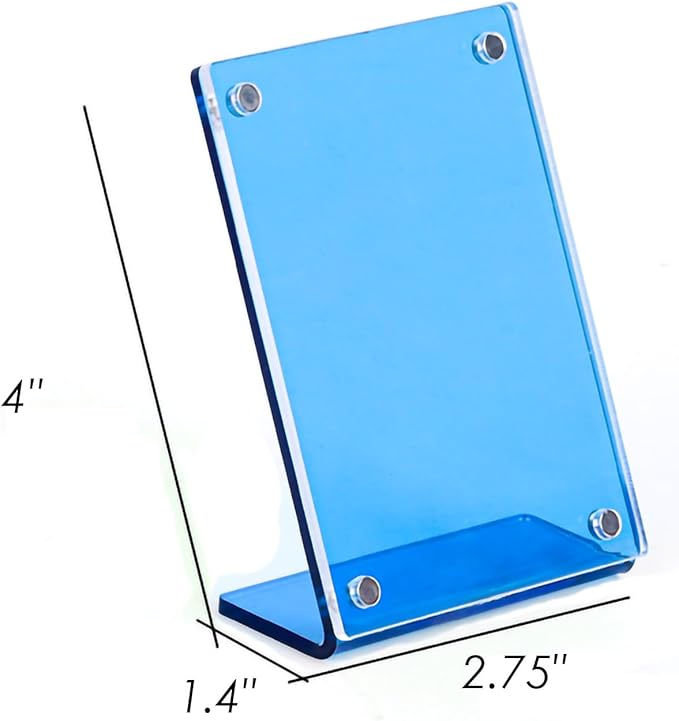 Acrylic Magnetic Picture Frames for Instax Polaroid,Table Top Mini 2x3 Wallet Size Photo Frame for Desk Decor (colorful 4 pack)