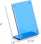 Acrylic Magnetic Picture Frames for Instax Polaroid,Table Top Mini 2x3 Wallet Size Photo Frame for Desk Decor (colorful 4 pack)