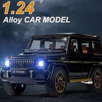 EROCK Exquisite car Model 1/24 Benz G63 AMG Model Car, Zinc Alloy Pull Back Toy car with Sound and Light for Kids Boy Girl Gift (Black)