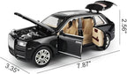 EROCK 1/24 Rolls-Royce Cullinan Model Car, Alloy Die Casting Collectible Pull Back Toy Car with Sound and Light for Kids Boy Girl Birthday Gift