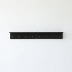 Entrance Coat Rack ，Coat Hooks, Wall-Mounted Wooden Hook Rack, Wall-Mounted Shelves are Very Suitable (Black Finish-2)
