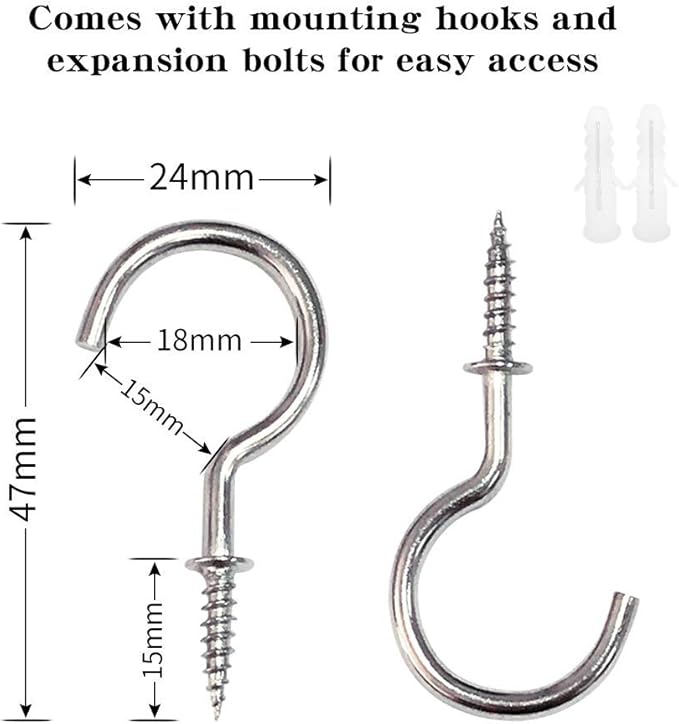 BEL AVENIR Curtain Ropes Tiebacks Tie-Backs, Curtain Handmade Holdbacks with 2 Metal Screw Hooks - White 2 Pack