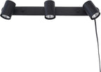 Globe Electric 59467 3-Light Plug-in Track Lighting, Matte Black, Bulb Not Included