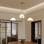 Modern 3-Light Luxury Elbow Chandelier Metal Acrylic Living Room Bedroom Dining Room Creative Adjustable Height Ceiling Light, Universal Wheel Suitable for Inclined Ceiling Installation