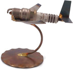 Jet Plane Collectible Handmade Metal Art Figurine, Desk Accessories, Trophy, Boss Gift, Home Office Décor, Airplane