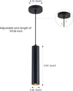 Zoomable LED Pendant Lights Modern Ceiling Hanging Spotlight Pendant Lighting,5CCT/2700K-5000K,Zoomable 15°-60°,Unique Pendant Lighting for Kitchen Island Bar,12W,Black(1Pack)