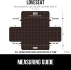 GORILLA GRIP Patented Waterproof Slip-Resistant 50” Loveseat Protector Cover, for Leather or Fabric Couch Cushion, Large Microsuede Furniture Covers Dogs Pets Machine Washable Slipcover, Brown