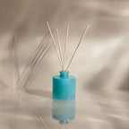 Thymes Petite Reed Diffuser Set – Includes Rattan Wood Sticks, Fragrance Oil, & Glass Bottle – Home Fragrance Oil Diffuser – Luxury Home Decor – Apartment Essentials (Aqua Coralline, 4 fl oz)