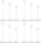 Candlestick Holders White, 12 Packs Taper Candle Holder for Candlesticks, Candle Sticks Holder Decor for Home Decor