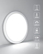 slochi 4PACK LED Flush Mount Ceiling Light Fixture White, 9Inch 24Watt, 5000K Daylight Ultra Slim Ceiling Lamp for Living Room, Dining Room, Hallway,NOT-DIMMABLE