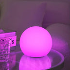 LED Globe Orb Light, 6-in LED Light Ball for Kid, 16 Dimmable Colors & 4 Modes Light Up Ball Mood Lamp w/Remote, Rechargeable Orb Night Lights Waterproof Outdoor Globe Lights for Home/Nursery/Party