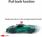 Alloy Collectible Green McLaren 720s Toy Car Model Pull Back DieCast Vehicle with Lights and Sound