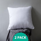 APSMILE 22x22 Down Feather Throw Pillow Inserts 2 Pack - Premium Soft Cotton Euro Square Decorative Pillow Core Set for Bed, Sofa, Couch, Ivory White