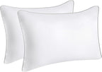 Bed Pillows for Sleeping Queen&King Size Set of 2 Pack Cooling Pillow Set of 2 for Side Back and Stomach Sleepers Down Alternative Filling Luxury Soft and Skin-Friendly