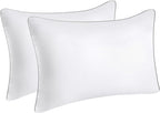 Bed Pillows for Sleeping Standard Size Set of 2 Pack Cooling Pillow Set of 2 for Side Back and Stomach Sleepers Down Alternative Filling Luxury Soft and Skin-Friendly
