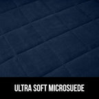 GORILLA GRIP Patented Waterproof Slip-Resistant Oversized 78” Sofa Protector Cover, for Leather or Fabric Couch Cushion, Large Microsuede Furniture Covers Dogs Pets Machine Washable Slipcover, Navy