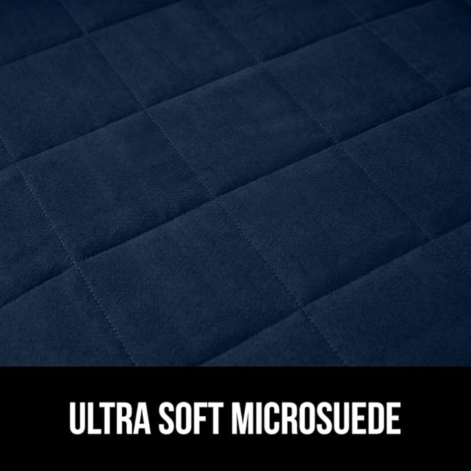 GORILLA GRIP Patented Waterproof Slip-Resistant 70” Sofa Protector Cover, for Leather or Fabric Couch Cushion, Large Microsuede Furniture Covers Dogs Pets Machine Washable Slipcover, Navy