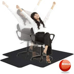 RESILIA Office Desk Chair Mat with Lip - for Low Pile Carpet (with Grippers) Black, 36 Inches x 48 Inches, Made in The USA