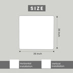 Brushed Nickel Bathroom Mirror 36x36 Inch, Brushed Silver Metal Frame Mirror Wall Mounted, Rounded Bathroom Vanity Mirror, Tempered Glass, Anti-Rust, Horizontal/Vertical