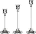 Candlestick Holders Silver, 3 Packs Taper Candle Holder for Candlesticks, Candle Sticks Holder Decor for Home Decor